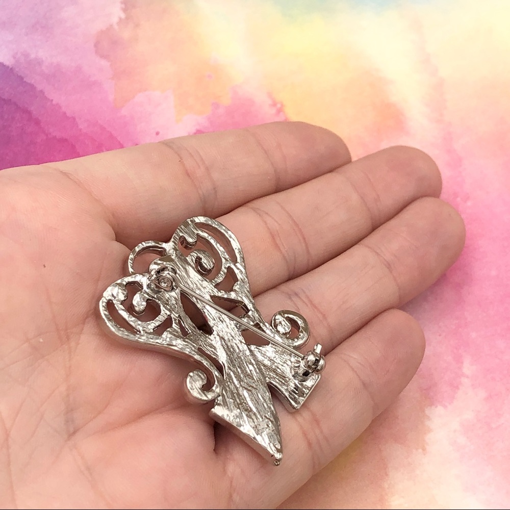 🌼 Pink Ribbon Breast Cancer Angel Brooch - Picture 3 of 4